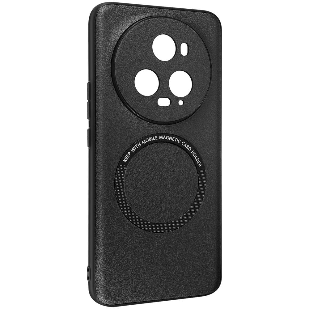 Cover Magsafe Per Honor Magic 5 Pro Semirigida Con Anello Magnetico Nera - Foto 1