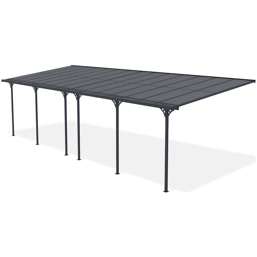 Pergola Addossata /posto Auto Coperto 27m² Kleo 900l300 Grigio Alluminio - Foto 2