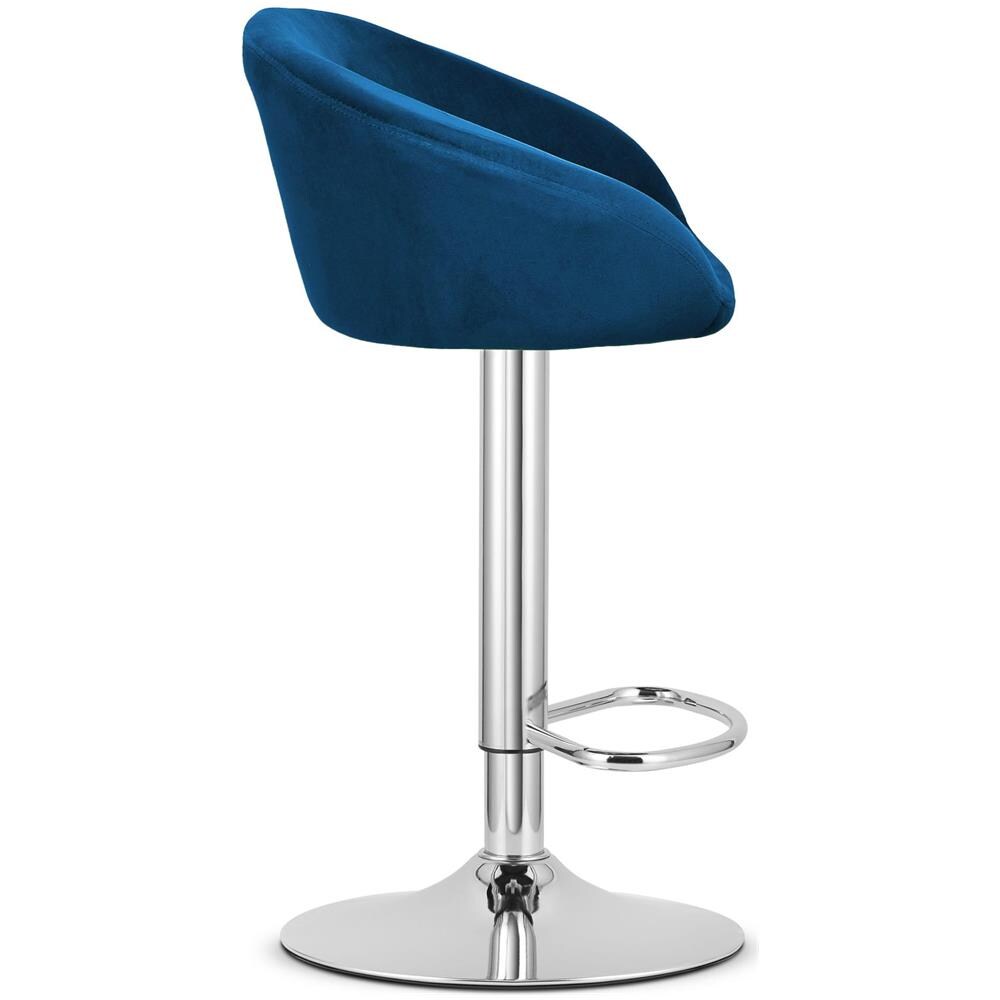 Sgabello in velluto EAST - Blu navy per soggiorno e cucina CODICE 3993 - Foto 6