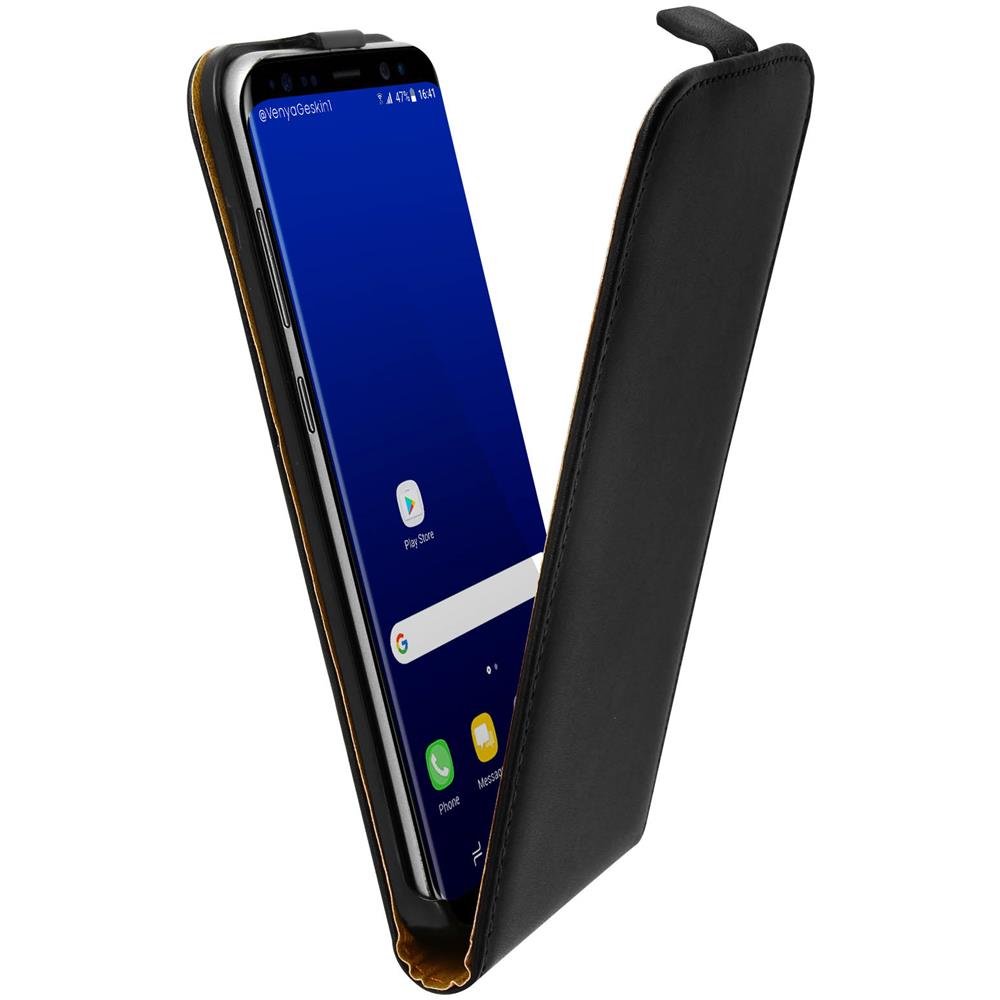 Custodia Samsung Galaxy S8 Plus Con Sportellino In Pelle - Nero - Foto 1