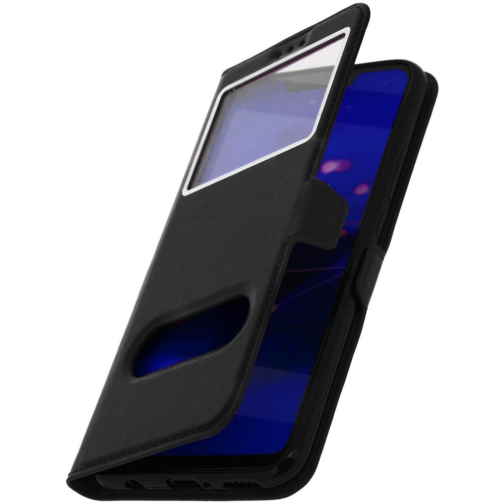 Custodia Huawei Mate 20 Lite + Funzione Stand Con Doppia Finestra Nera - Foto 2