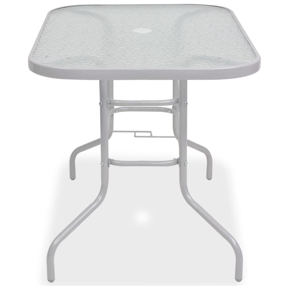 Set Tavolo E Sedie Da Giardino 8 Pz In Textilene Grigio - Foto 7