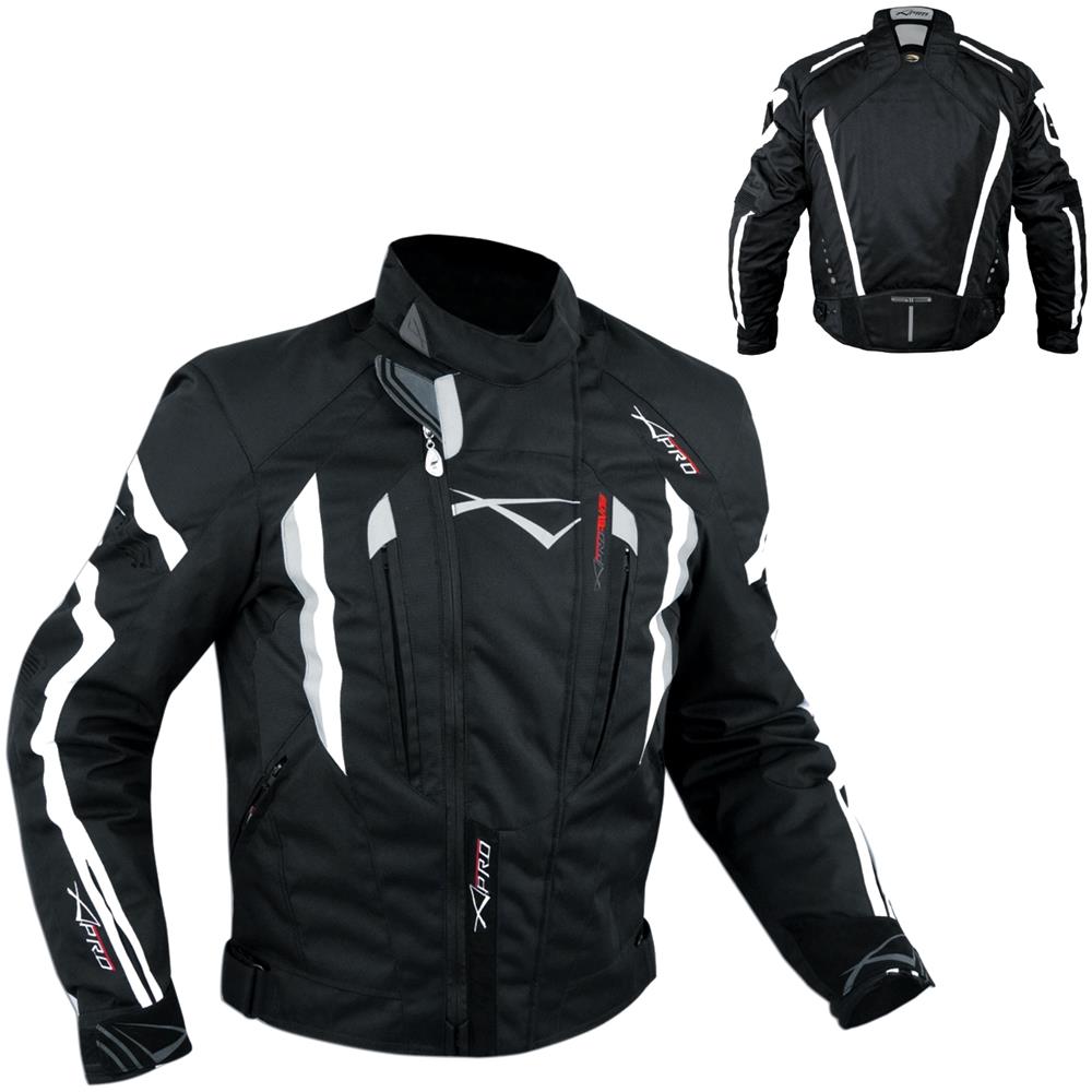 Giacca Cordura Moto Tessuto Impermeabile Sport Touring Sfoderabile Bianco L - Foto 1