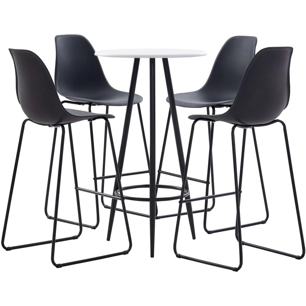 Set Da Bar 5 Pz In Plastica Nero - Foto 1