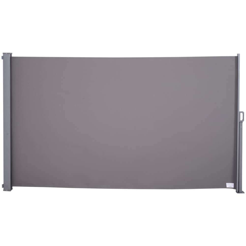 Tenda Da Sole Laterale E Avvolgibile Protezione Vento / privacy 3x1.6m Grigio - Foto 2