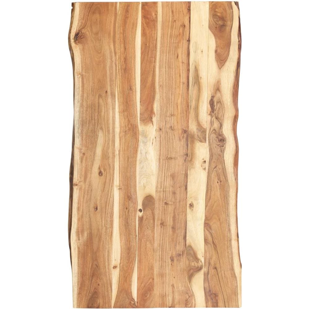 Piano del Tavolo in Legno Massello di Acacia 118x (50-60) x3,8 cm - Foto 1