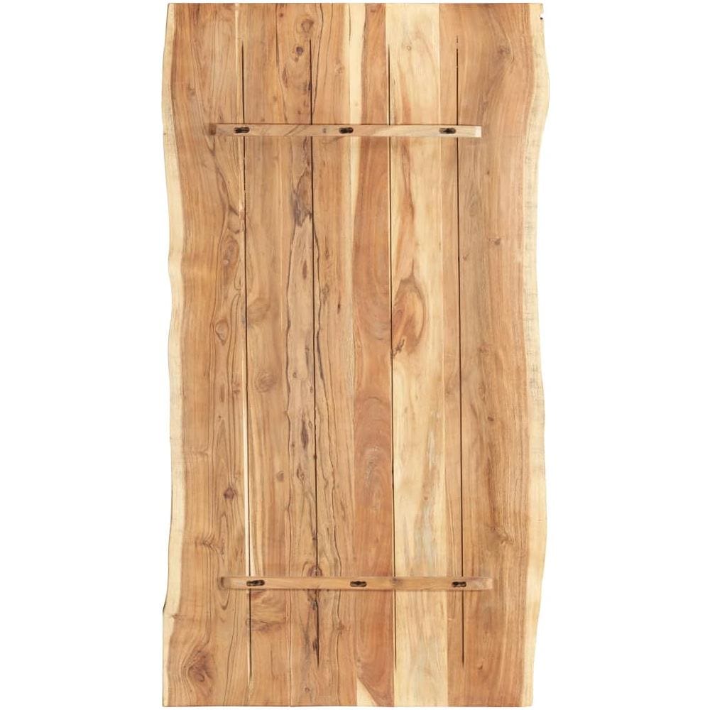 Piano del Tavolo in Legno Massello di Acacia 118x (50-60) x3,8 cm - Foto 2