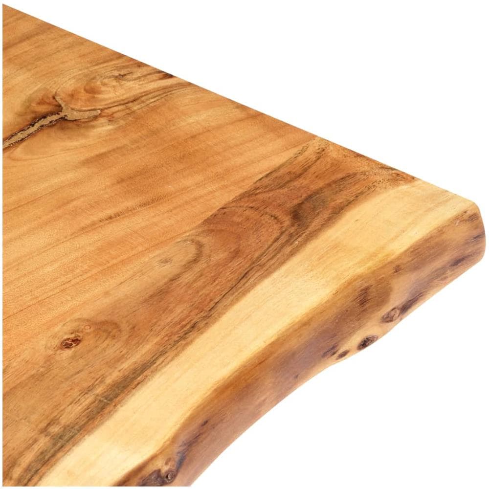 Piano del Tavolo in Legno Massello di Acacia 118x (50-60) x3,8 cm - Foto 3