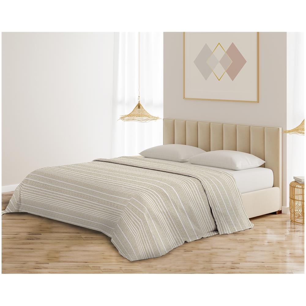 Copriletto, Copridivano, Telo Copritutto Multiuso Per Arredo - Irene Beige - 250x250 Cm - Foto 1