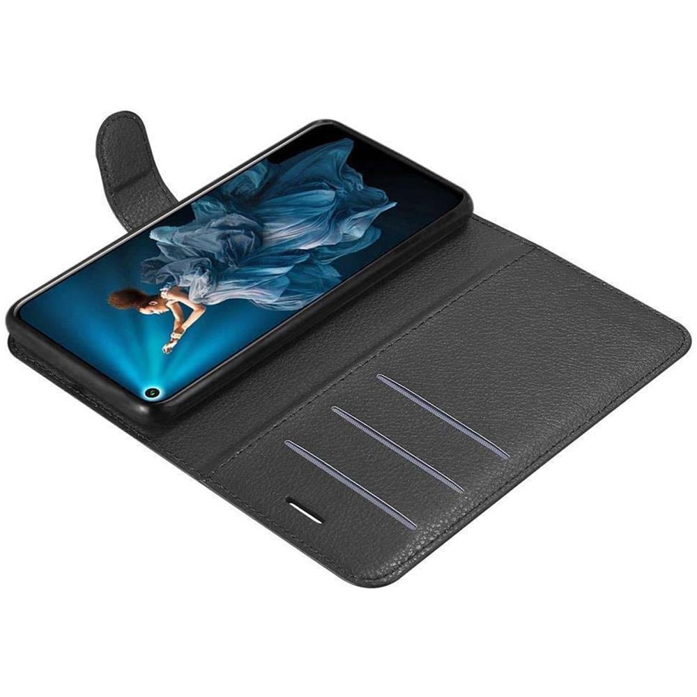 Custodia Compatibile Con Honor 20 In Nero Carbone - Coperchio Protettiva Con Chiusura Magnetica, Funzione Stand E Tasca Per Le Carte - Foto 8