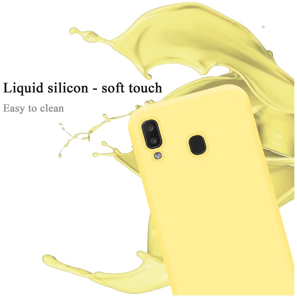Custodia Compatibile Con Samsung Galaxy A20 / A30 / M10s / A8s In Liquid Giallo - Coperchio Protettivo In Silicone Tpu Flessibile - Foto 2