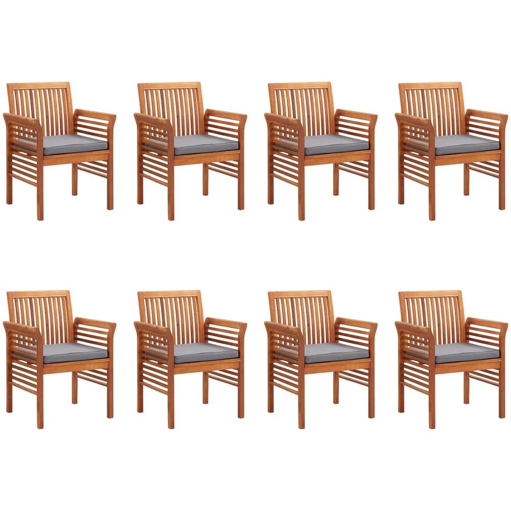 Sedie Da Pranzo Giardino Con Cuscini 8 Pz Legno Massello Acacia - Foto 1