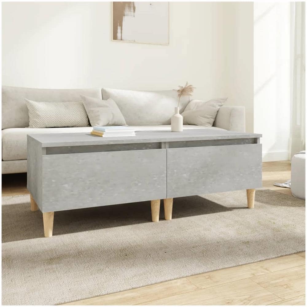 Tavolini 2pz Grigio Cemento 50x46x35 Cm In Legno Multistrato - Foto 1