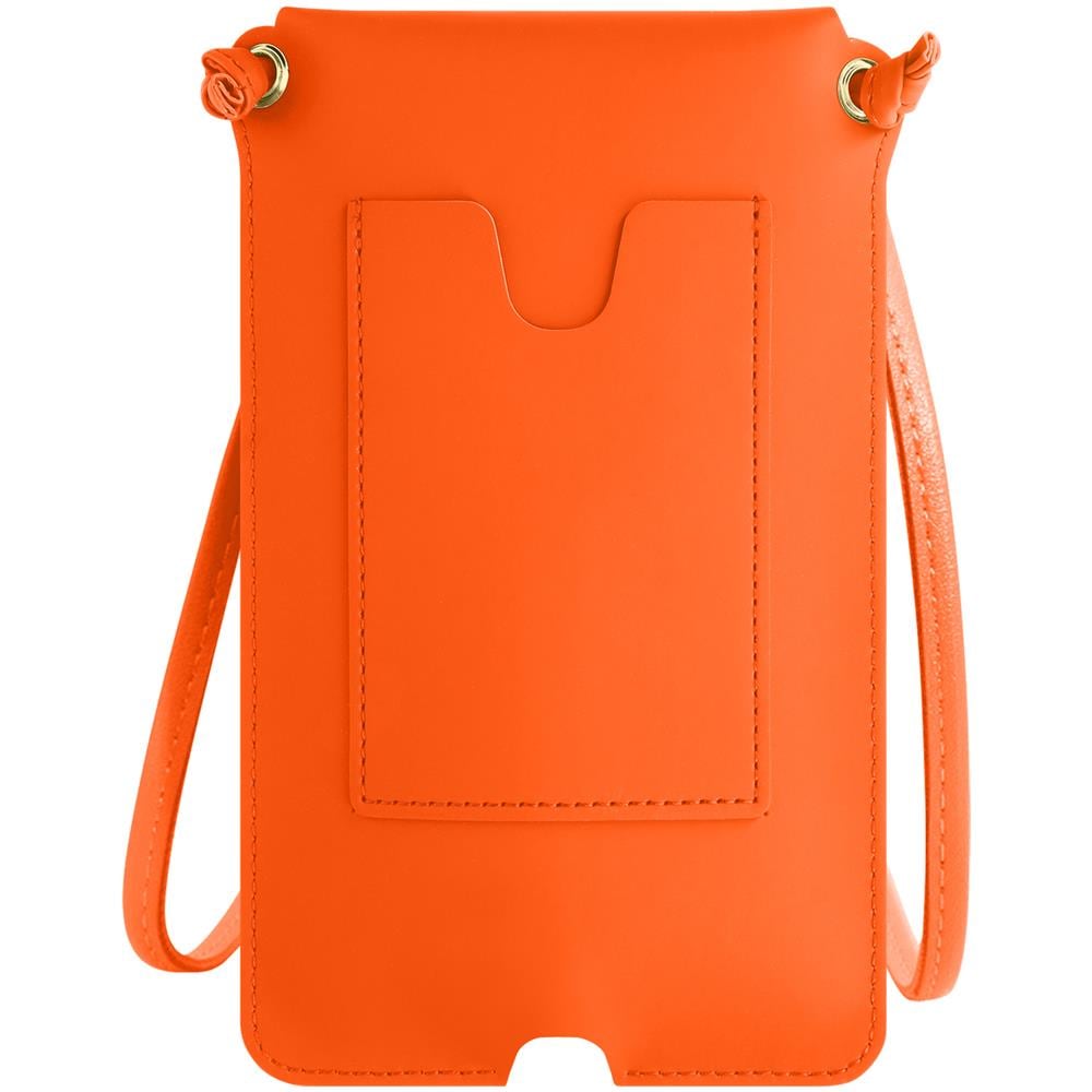 Borsetta A Tracolla Per Smartphone Con Portacarte In Similpelle Arancione - Foto 1