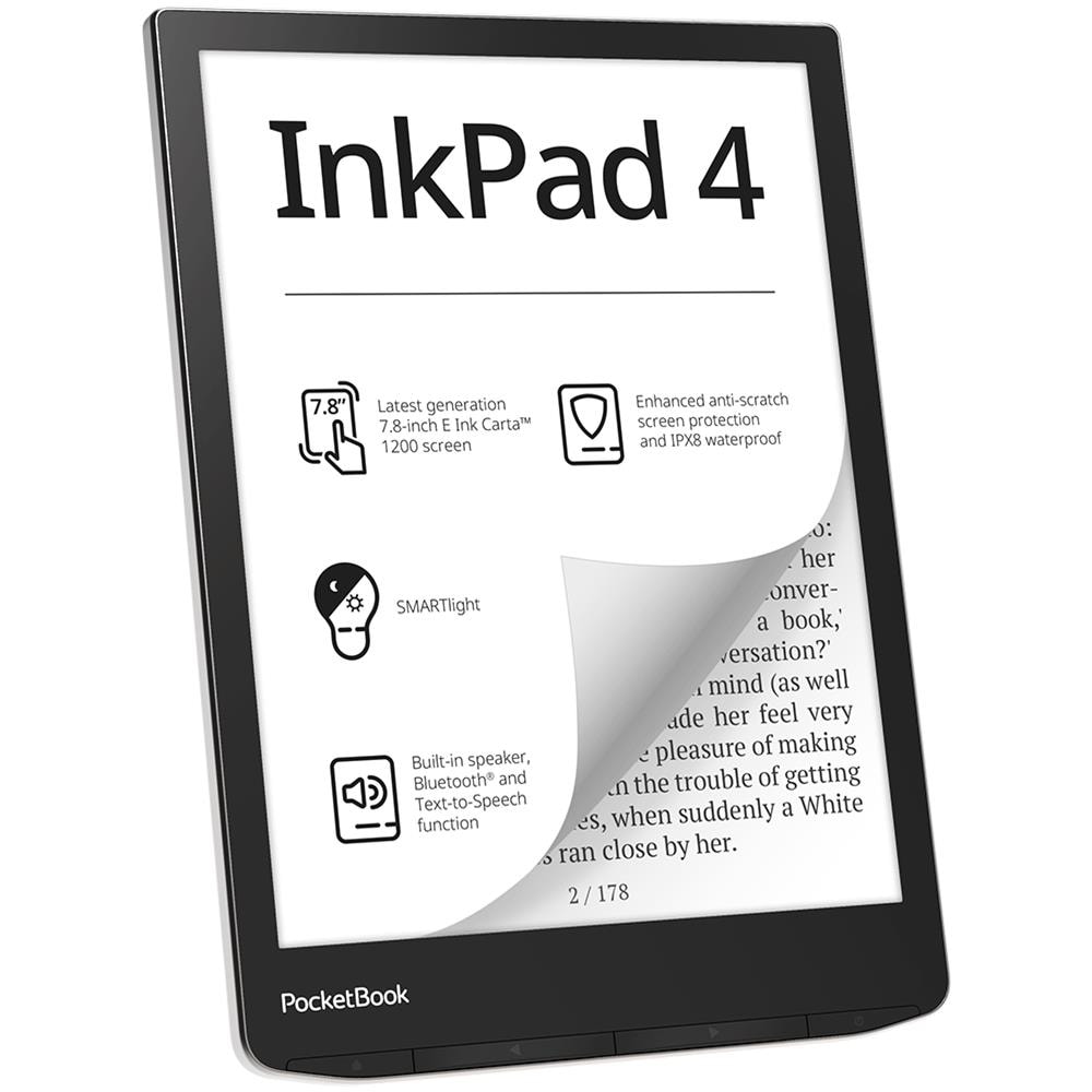 Lettore e-book InkPad 4 Touch screen 32 GB Wi-Fi Colore Nero / Argento - Foto 1