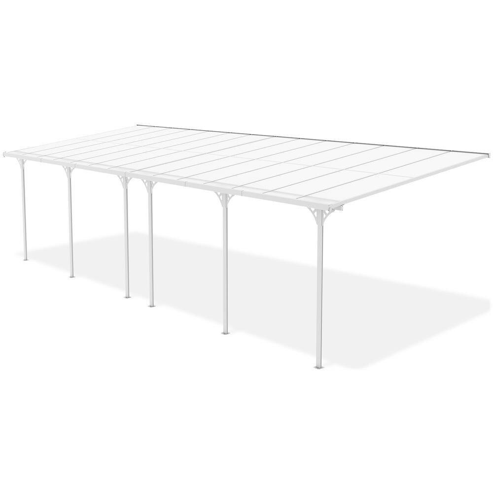 Pergola Addossata/posto Auto Coperto 27m² Kleo 900l300 Alluminio Bianco - Foto 2