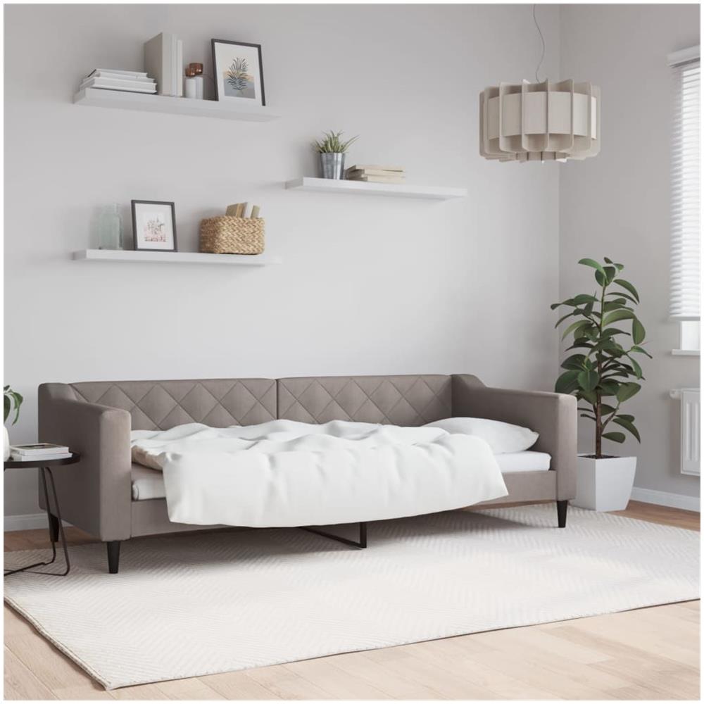 Letto Da Giorno Tortora 80x200 Cm In Tessuto - Foto 1