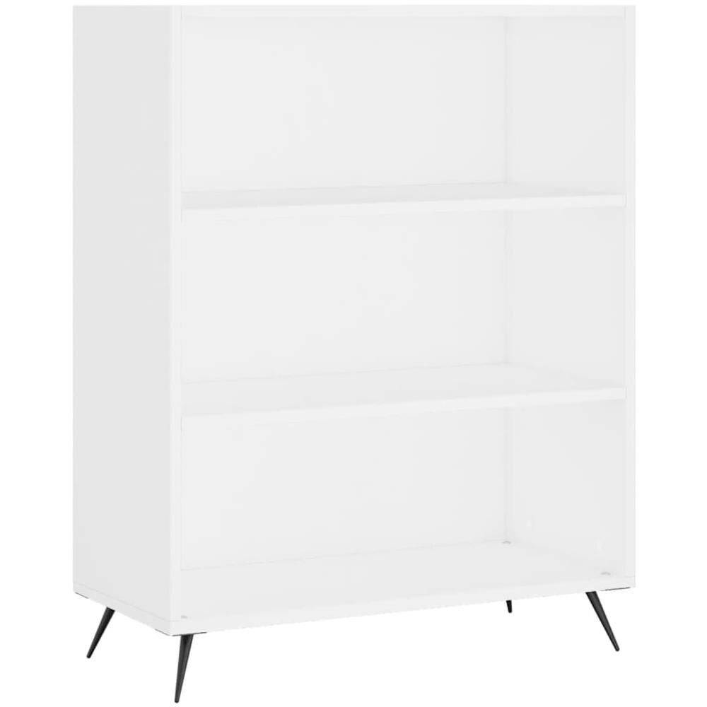Libreria Bianca 69,5x32,5x90 Cm In Legno Multistrato - Foto 2