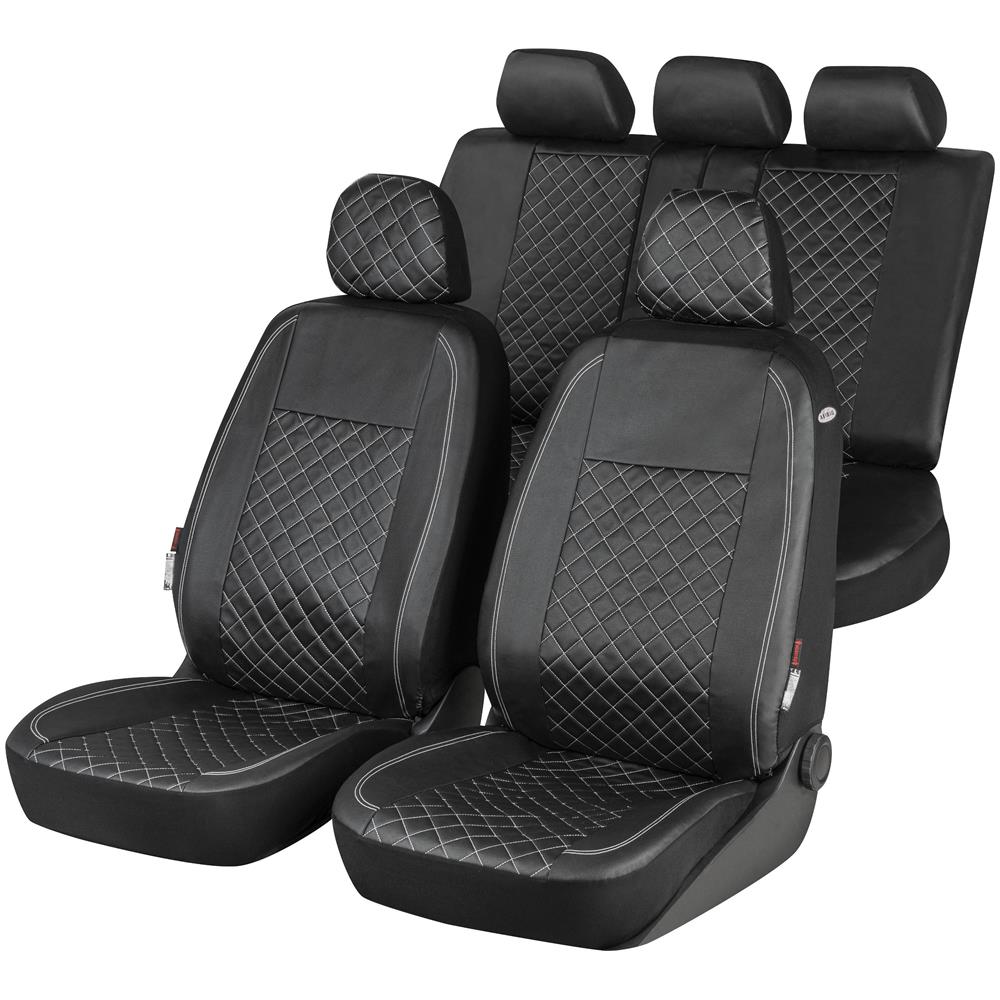 Coprisedile Auto Nappa, Set Completo Coprisedile Auto Nero - Foto 1