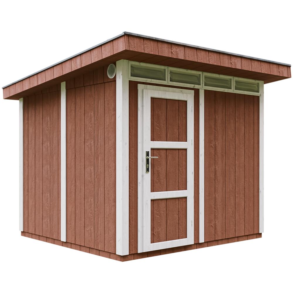 Casetta da giardino con pannelli in legno Lp Smartside 5,9 m² con pavimento e piastrelle bituminose - L161x294x239 cm - M903 - Rosso sequoia - Foto 1