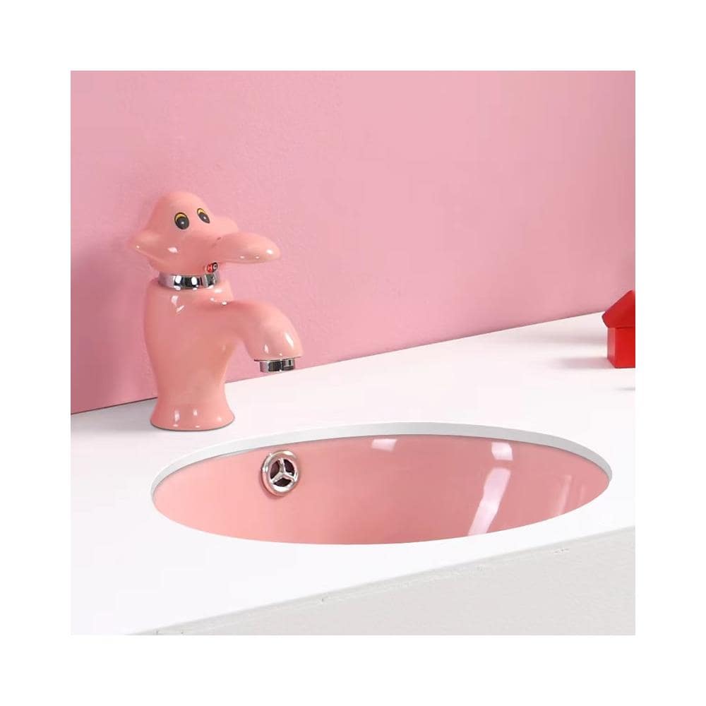 Rubinetto per lavabo da bagno, Blackswan, tipo M288 Elephant, modello rosa, misura 16 cm - Foto 2