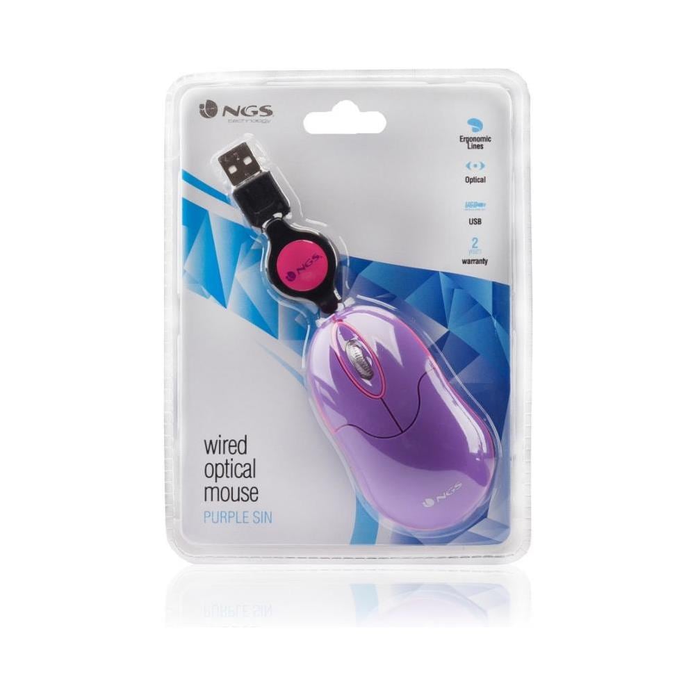 INPURPLE USB Ottico 1000DPI Ambidestro Porpora mouse - Foto 2