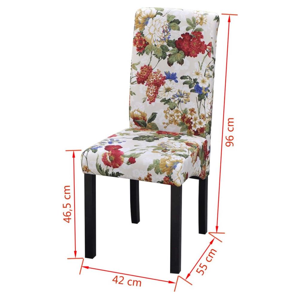 Set 2 Sedie Da Tavola In Legno Con Design Floreale - Foto 14