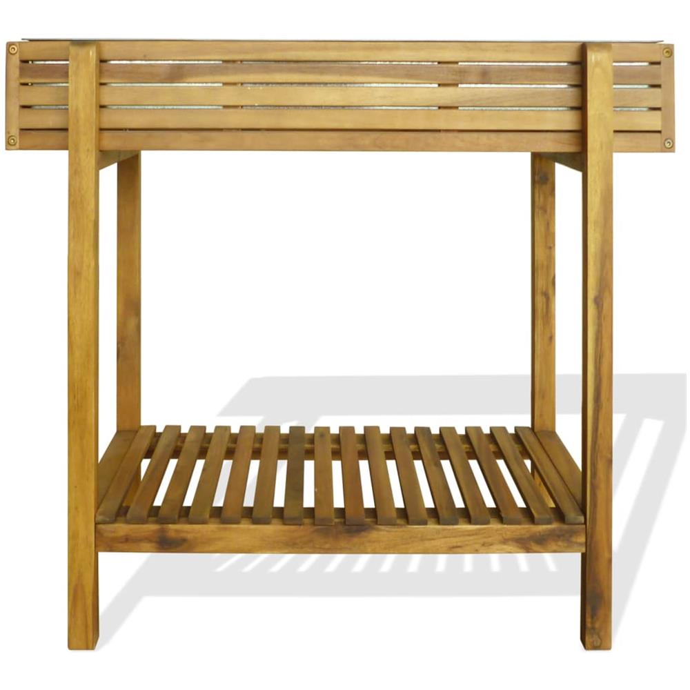 Fioriera Alta Da Giardino In Legno Massello Di Acacia E Zinco - Foto 2