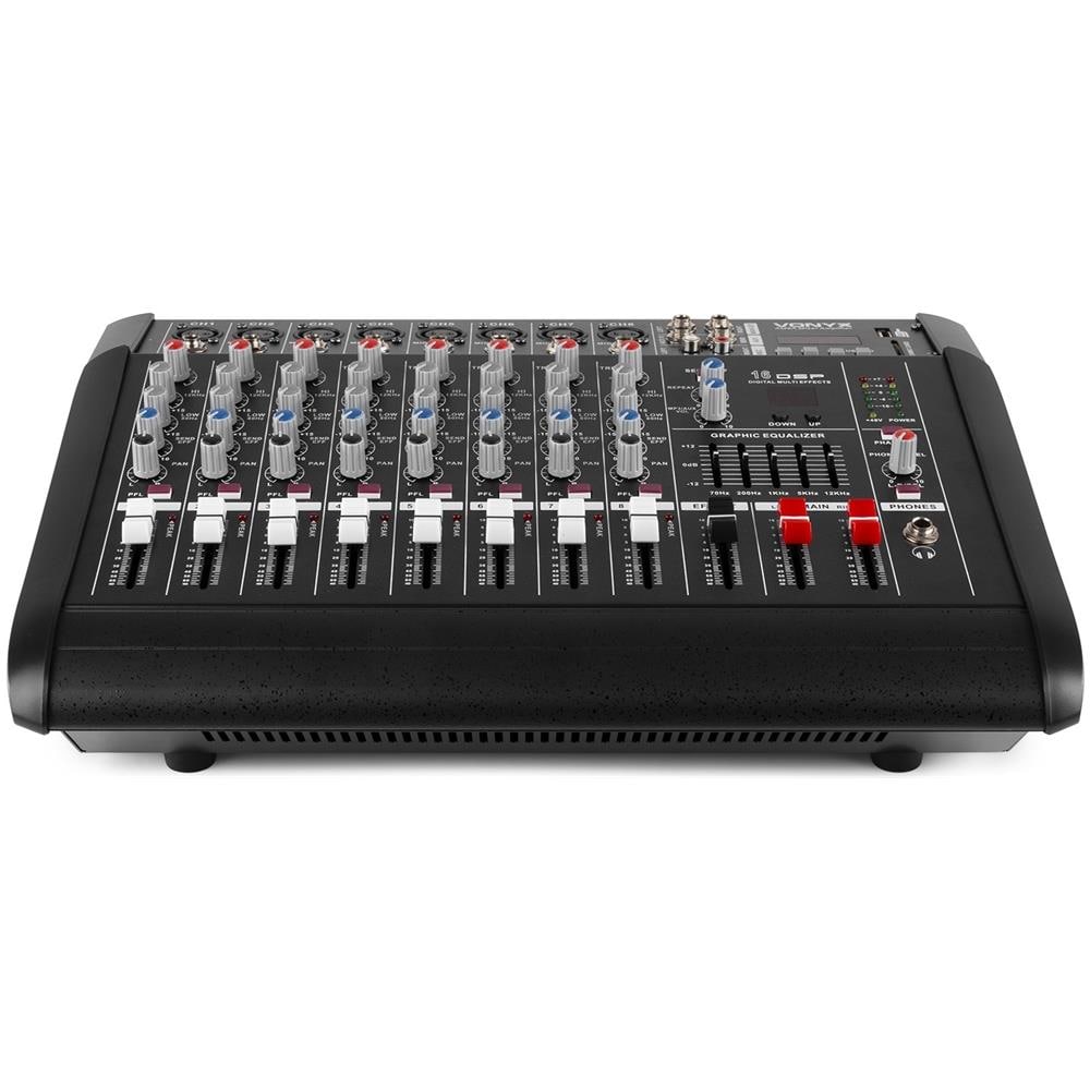 Mixer Audio Amplificato 1000w 8 Canali Con Effetti Fx Dsp+ Usb Dj Pianobar - Foto 9