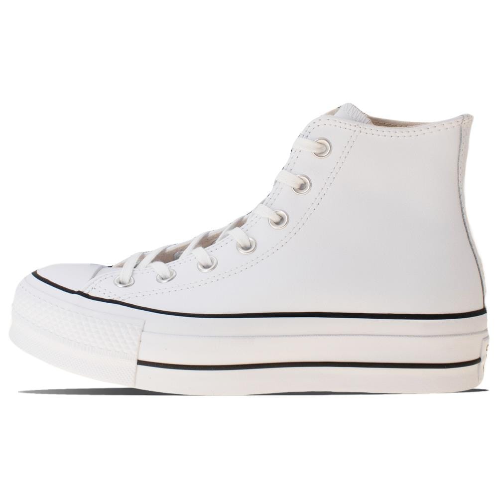 Scarpe Chuck Taylor All Star Lift Leather Hi Taglia 37.5 Codice 561676c Bianco - Foto 2