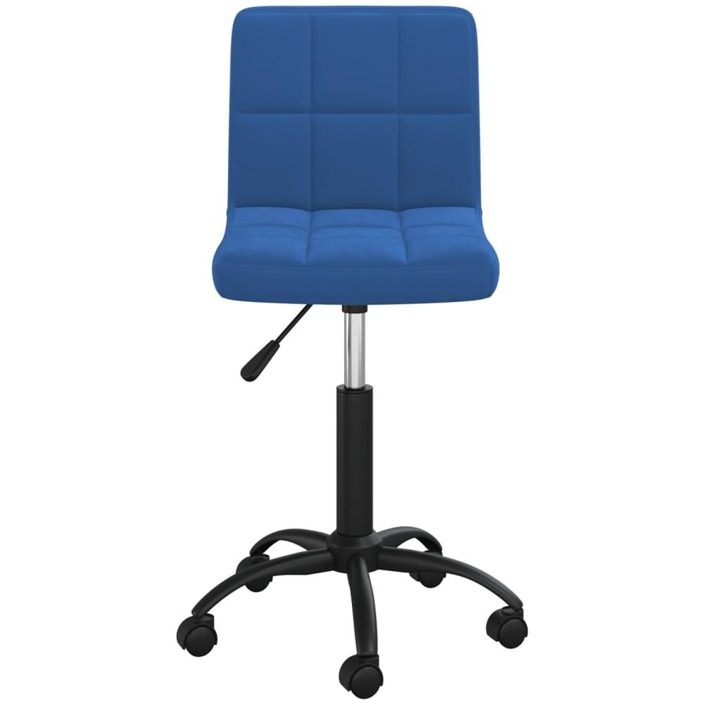 Sedia Girevole Da Ufficio Blu In Velluto - Foto 2