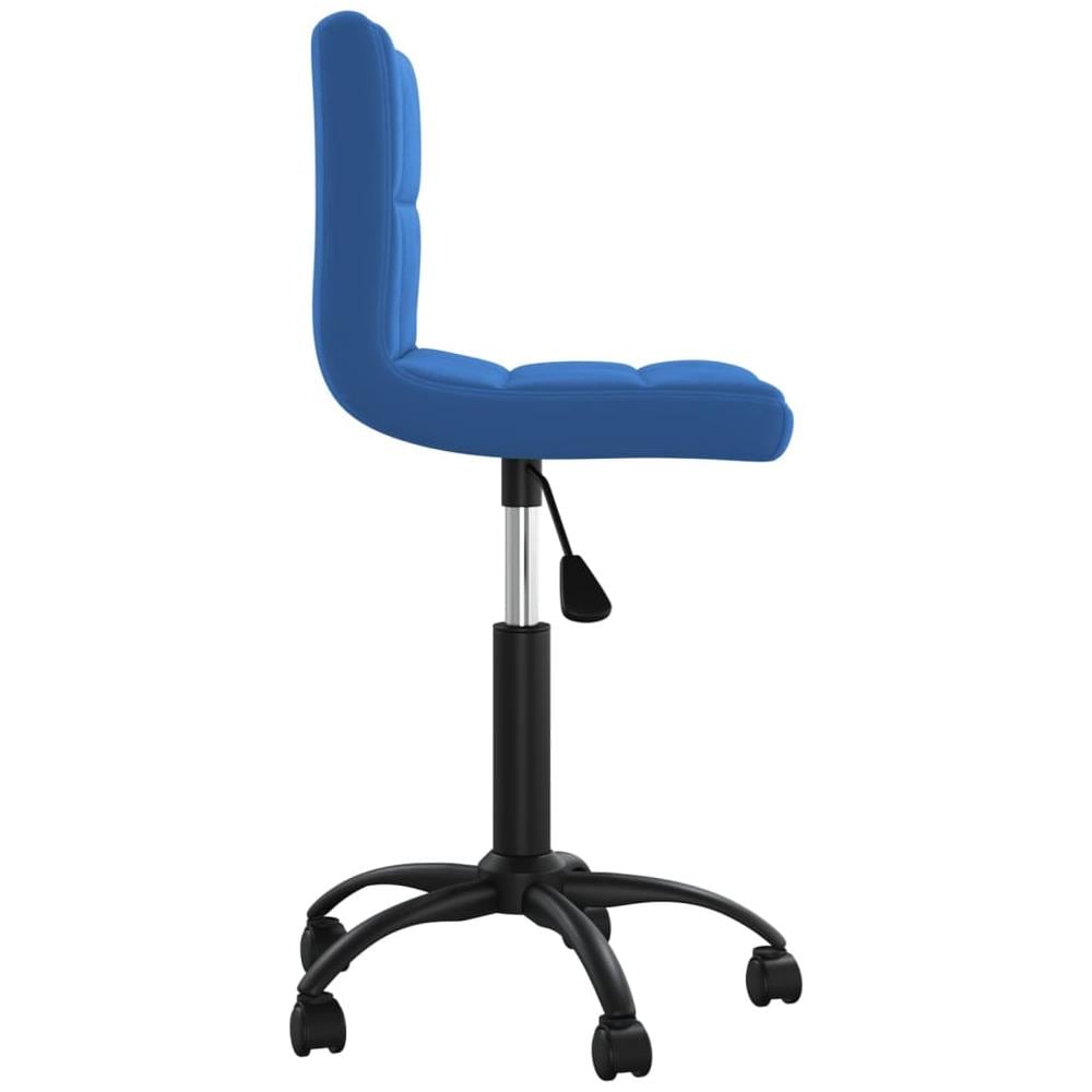 Sedia Girevole Da Ufficio Blu In Velluto - Foto 3