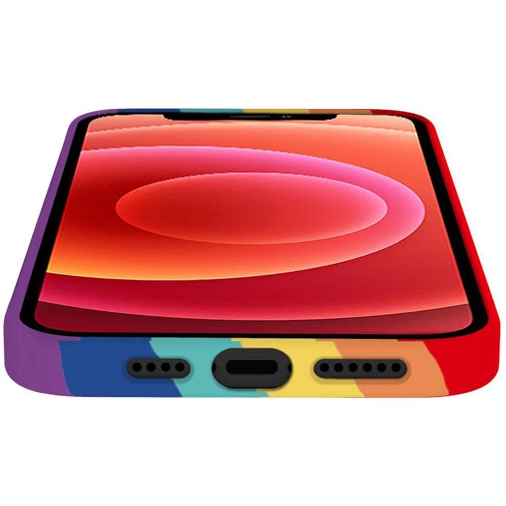 Custodia In Silicone Solido Arcobaleno Per Iphone 13 Pro Max - Foto 5