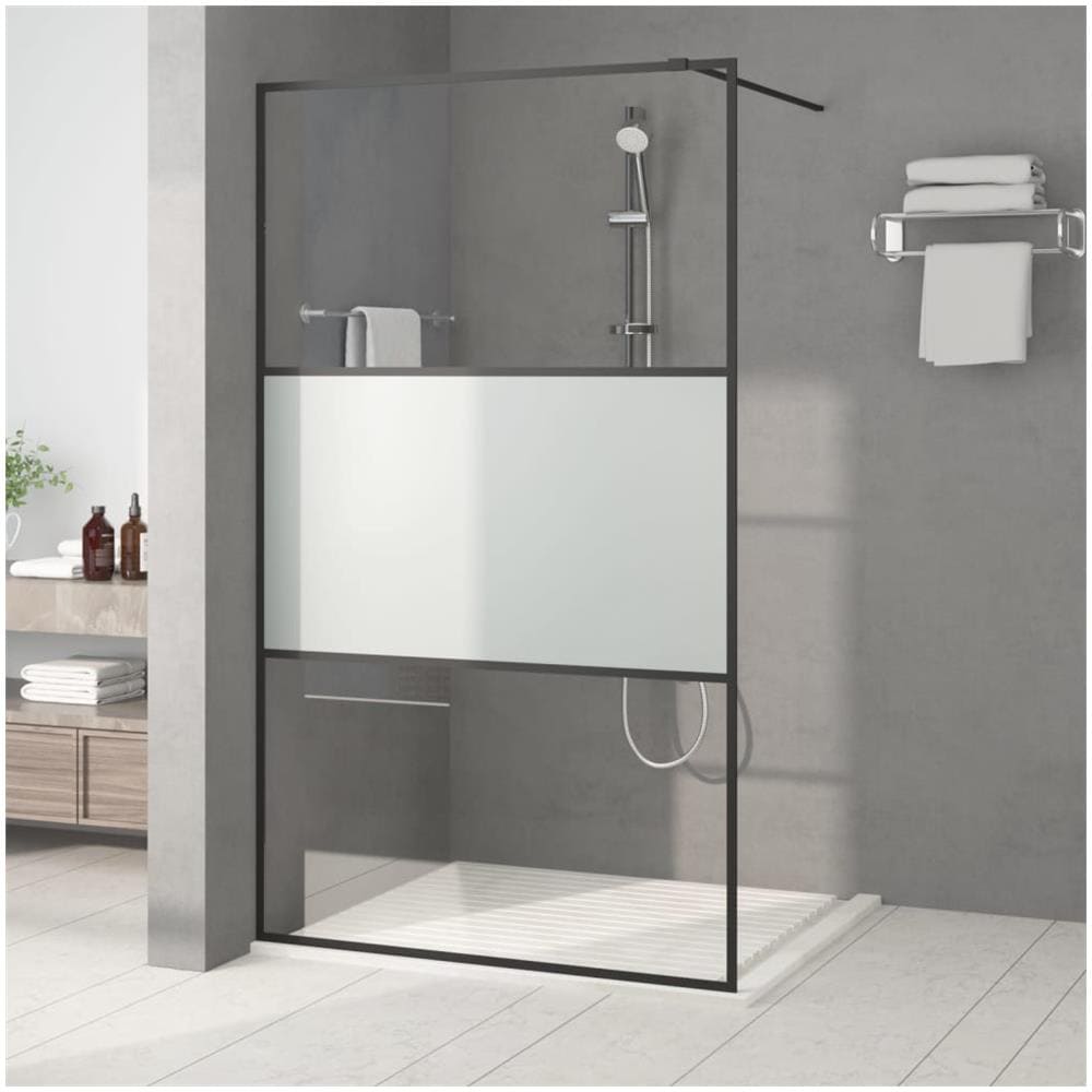 Parete Doccia Walk In 115x195 Cm Vetro Semi Smerigliato Esg - Foto 1