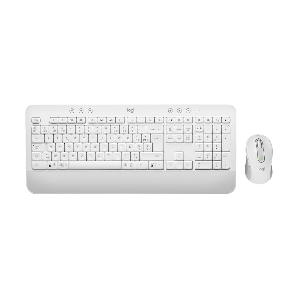 Tastiera e Mouse Bluetooth 920-011023 (Layout Francese) Colore Bianco - Foto 1