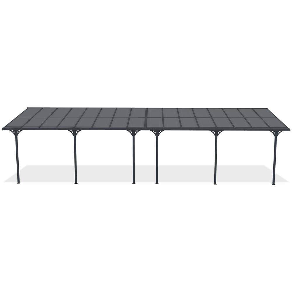 Pergola Addossata /posto Auto Coperto 30m² Kleo 1000l300 Grigio Alluminio - Foto 2