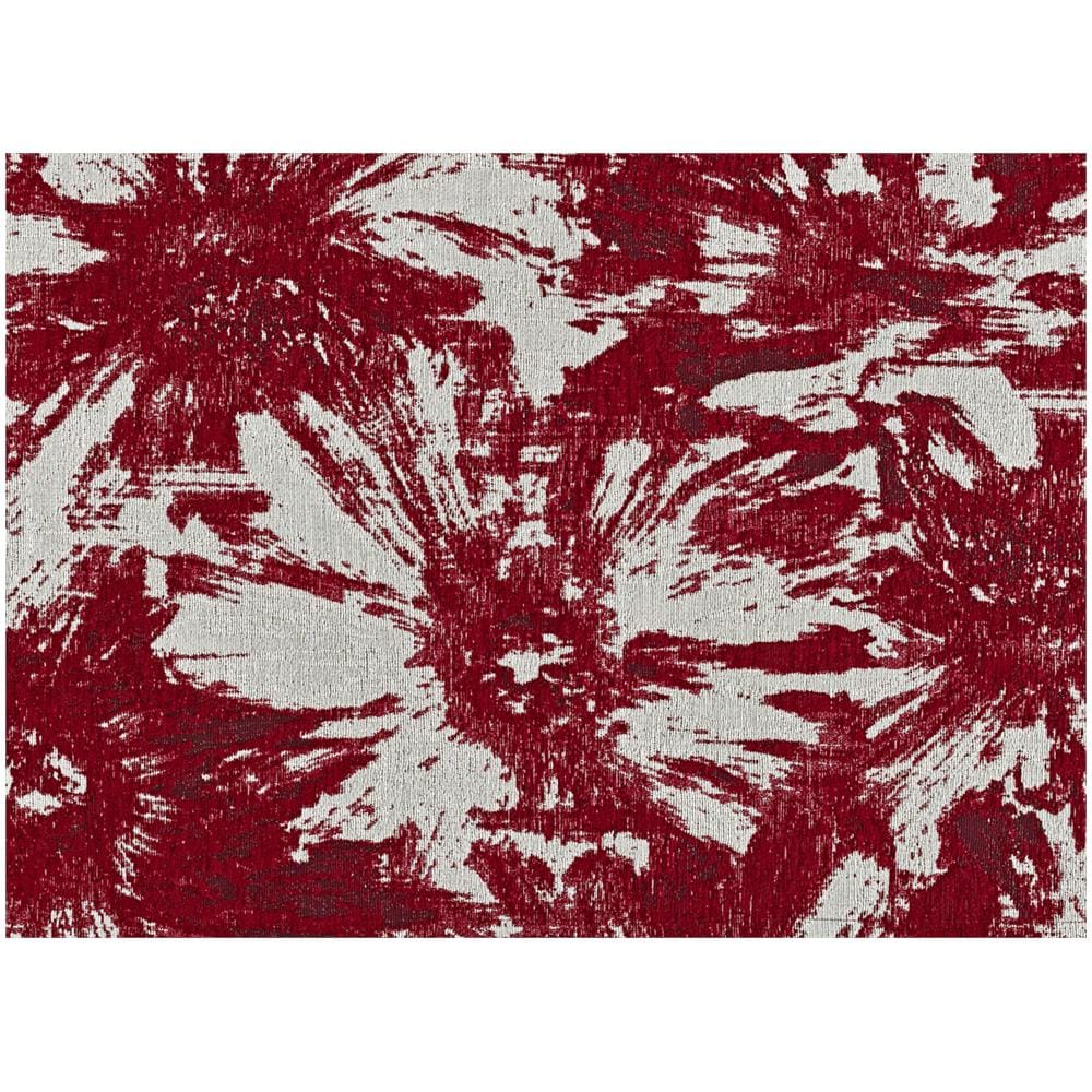 Tappeto Salotto Velour Antiscivolo Dis Fior Di Loto Colore Rosso Suardi 85x150 Rosso - Foto 2