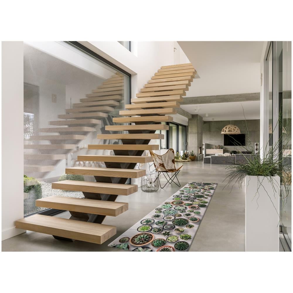 Tappeto Cucina Antiscivolo Stampa Digitale Emozioni Fantasia Cactus By Suardi 58x80 Cactus - Foto 2