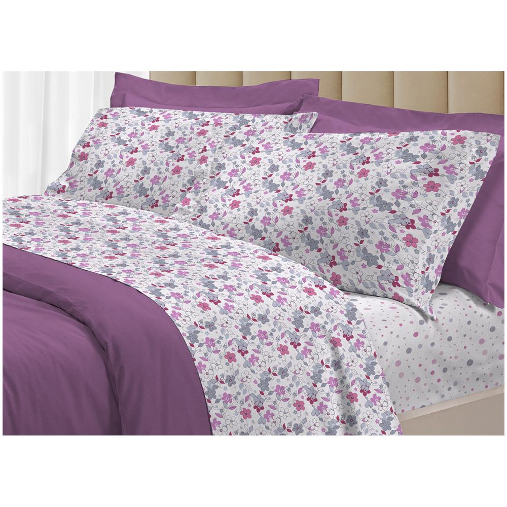BIANCHERIAWEB - Completo Lenzuola 100% Cotone Made Italy Disegno Stain
