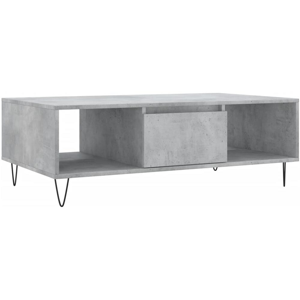 Tavolino Salotto Grigio Cemento 104x60x35 Cm Legno Multistrato - Foto 2