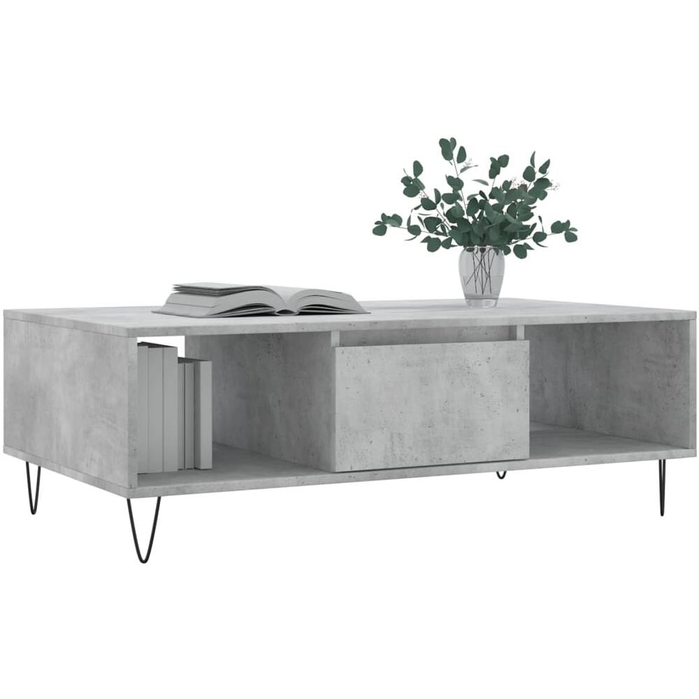 Tavolino Salotto Grigio Cemento 104x60x35 Cm Legno Multistrato - Foto 3