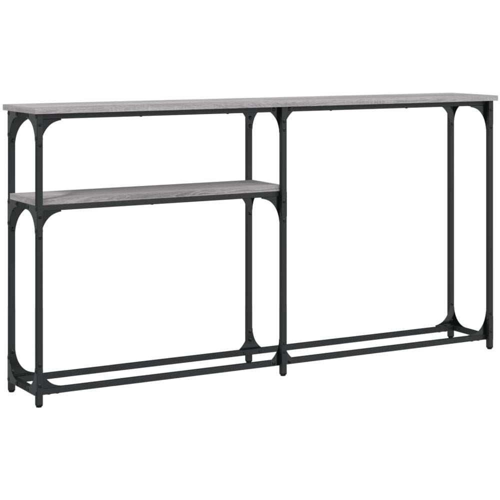 Tavolino Consolle Grigio Sonoma 145x22,5x75cm Legno Multistrato - Foto 2