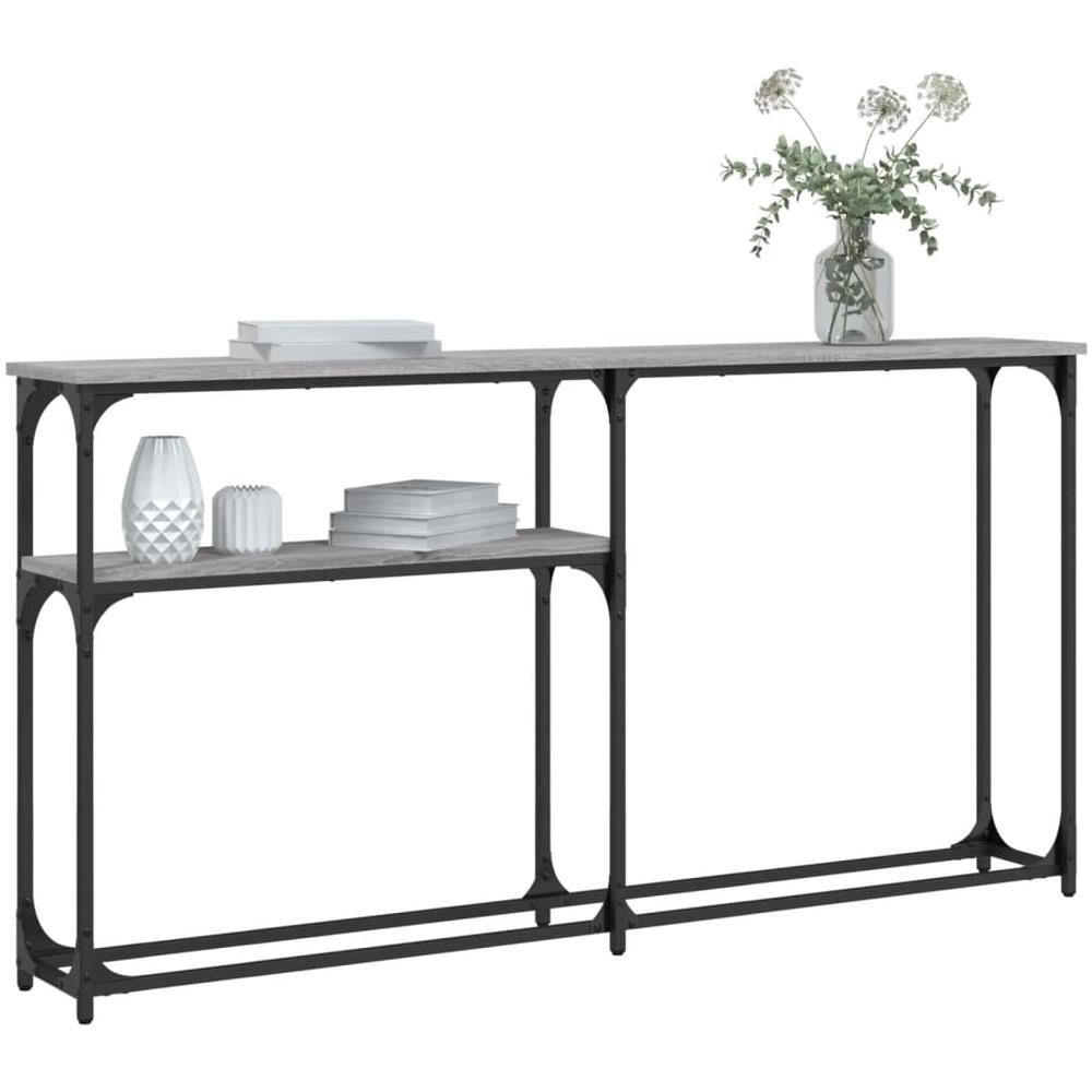 Tavolino Consolle Grigio Sonoma 145x22,5x75cm Legno Multistrato - Foto 3