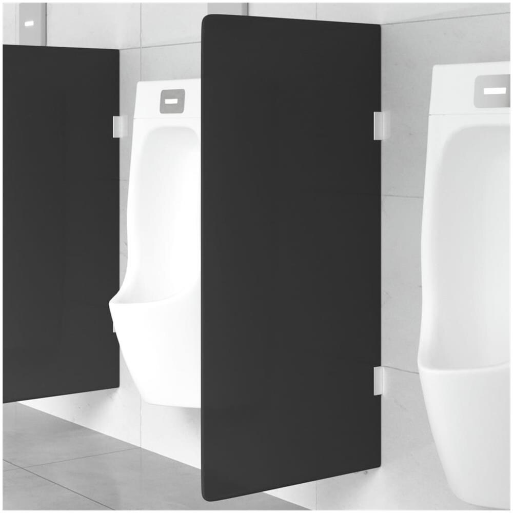 Schermo Orinatoio Parete Privacy Nero 90x40 Cm Vetro Temperato - Foto 1