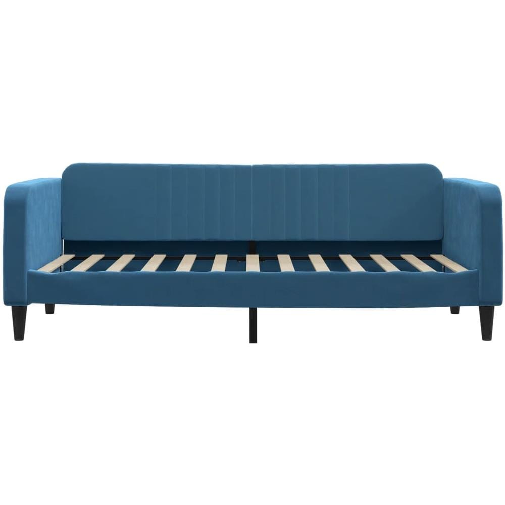 Letto Da Giorno Blu 90x200 Cm In Velluto - Foto 2