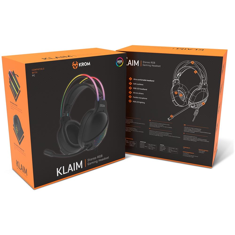 Klaim Auricolare Cablato A Padiglione Gaming USB tipo A Nero - Foto 8