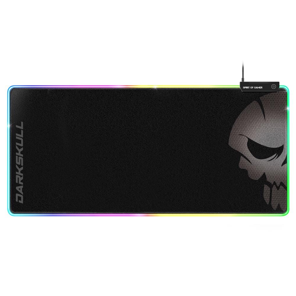 Darkskull Hub RGB - XXXL Tappetino per mouse per gioco da computer Nero - Foto 1