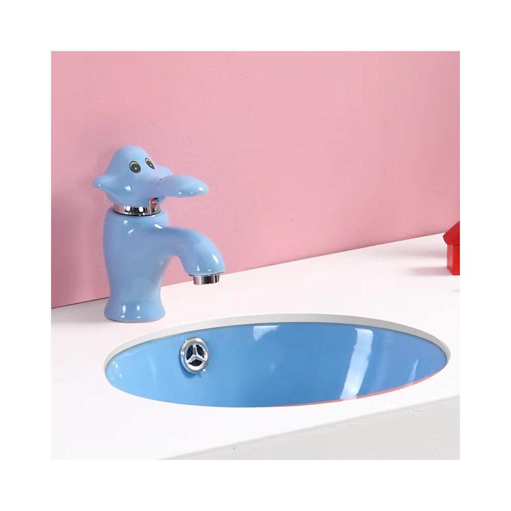 Rubinetto per lavabo da bagno, Blackswan, tipo M287 Elephant, modello blu, misura 16 cm - Foto 4