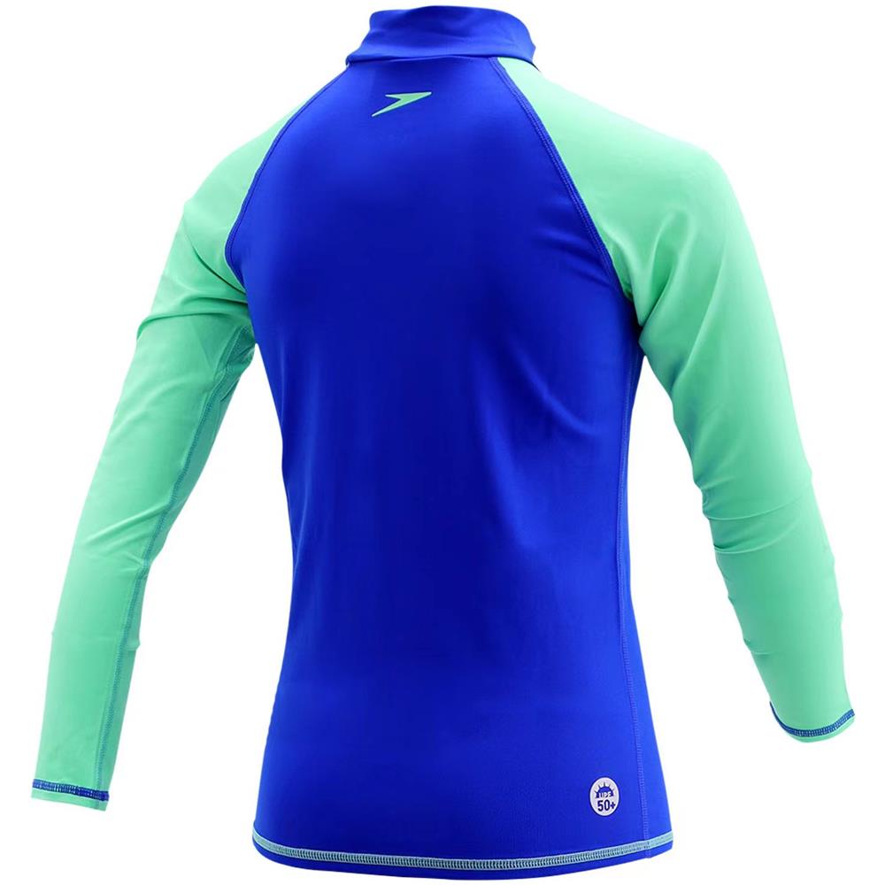 Rashguard essenziale per ragazzi L /S - Bella Bagliore Blu /Verde - Taglia 14 - Foto 2