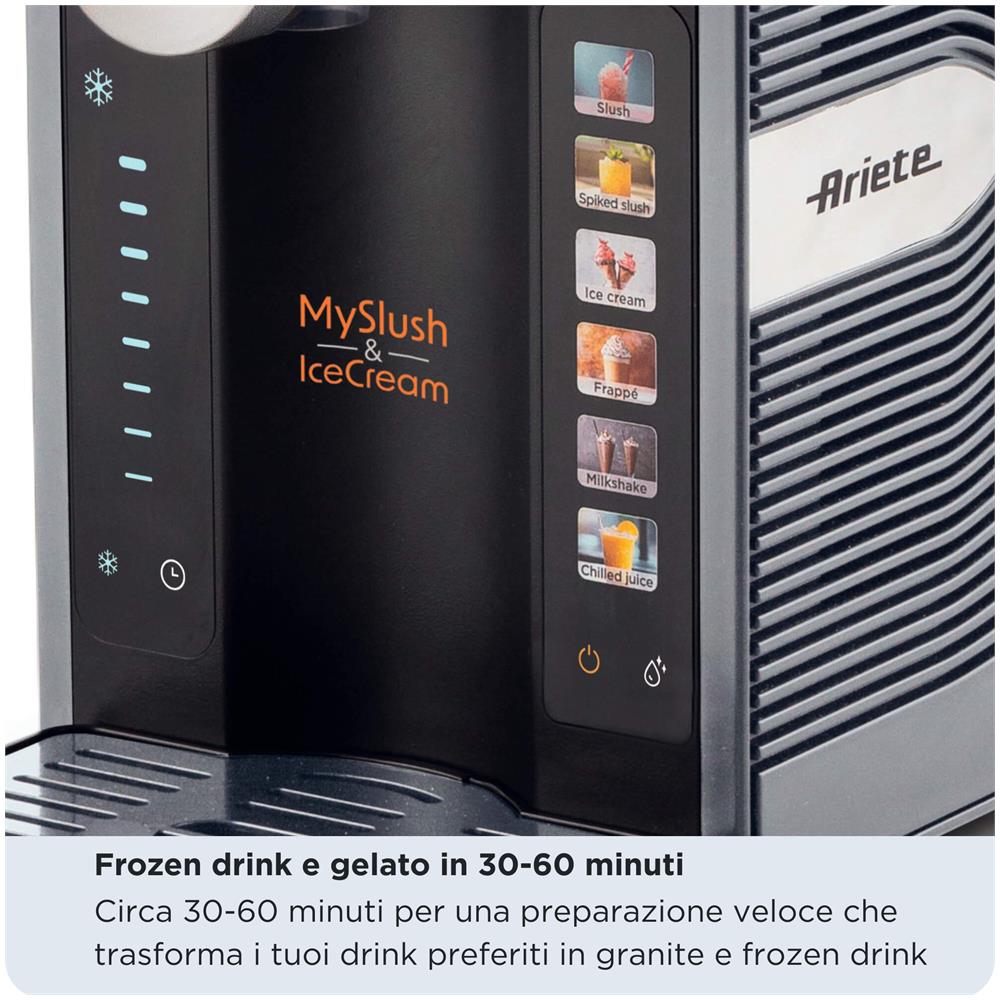 655 MySlush & IceCream, Macchina per granite, gelati e frozen drink, Serbatoio 2,6L, 30-60 minuti di preparazione, 6 programmi automatici, Senza ghiaccio - Foto 11